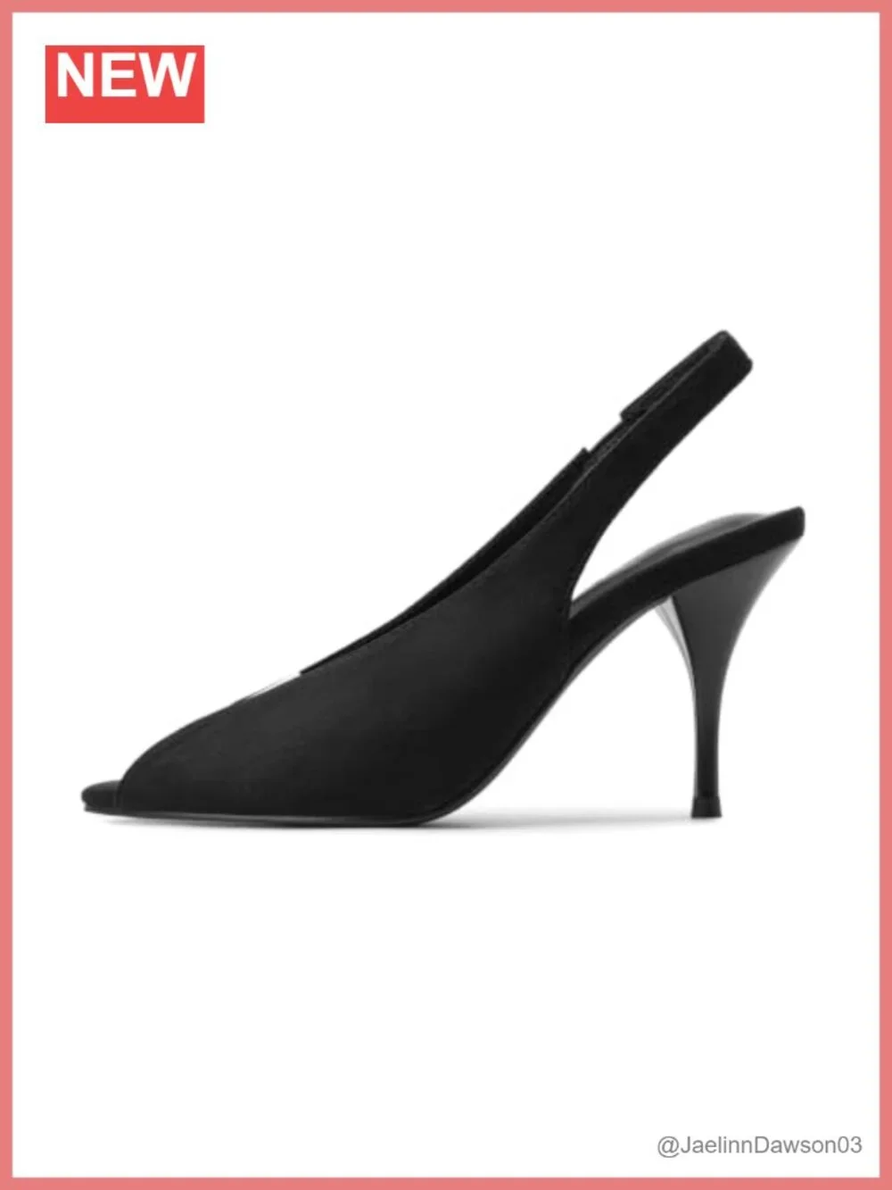 Women's Suede Stiletto Heels Slingback Peep Toe Pumps 4.13